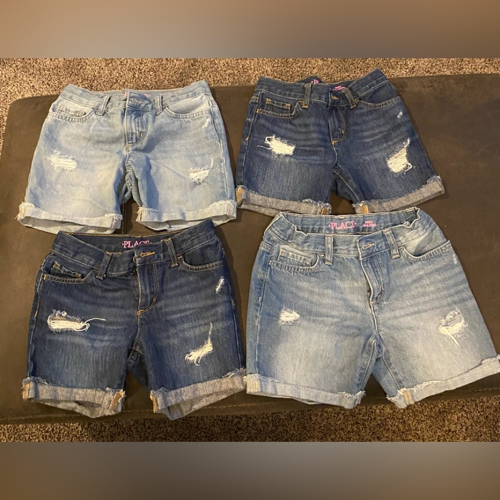 NWOT (4) Girls Childrens Place Jean Shorts